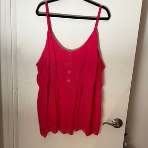 Torrid Hot Pink Eyelet Camisole